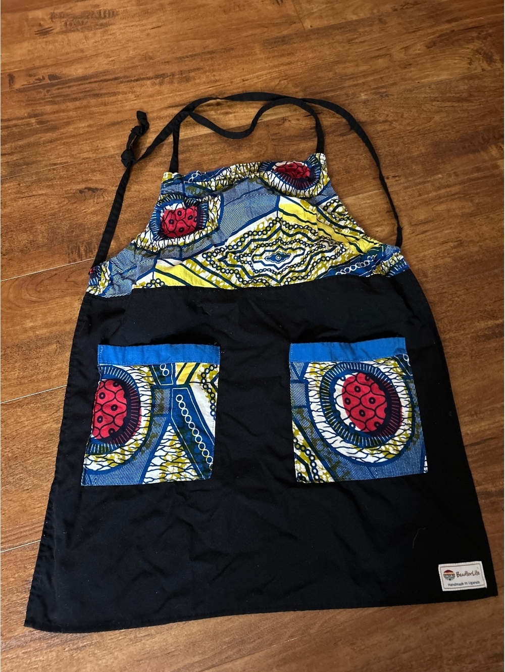 Handmade African Print Garden Apron with Pockets